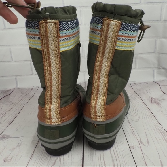 The Sak Daley 5 olive rubber duck boots insulated - Picture 12 of 16
